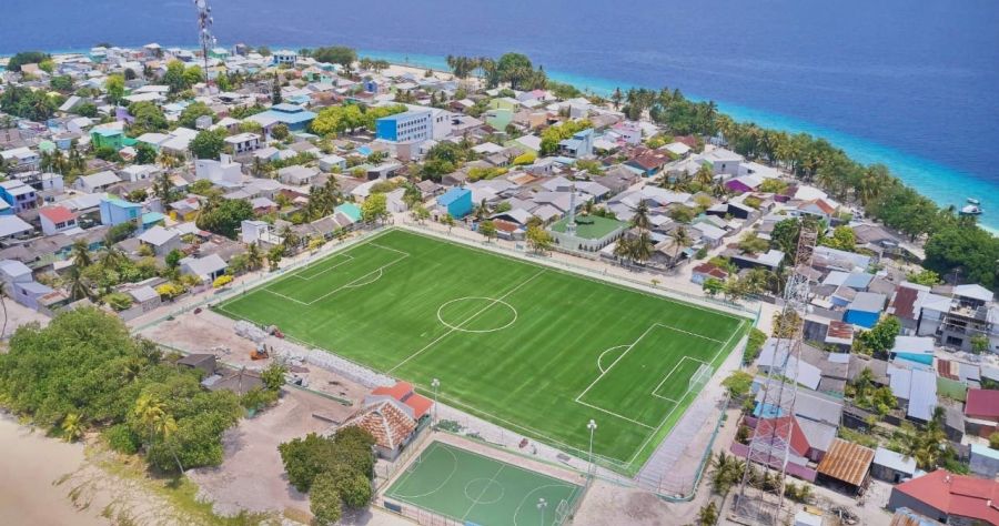 Holhudhoo turf ground completed