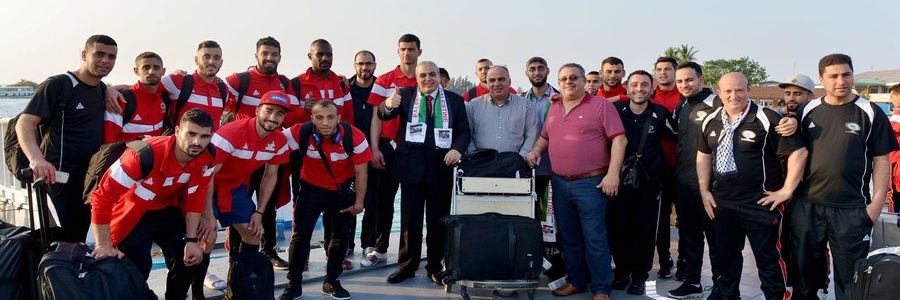 Palestine team arrives in the Maldives